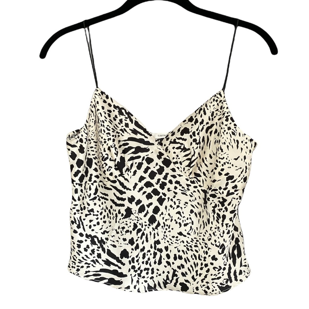 Cream Leopard Crop Top